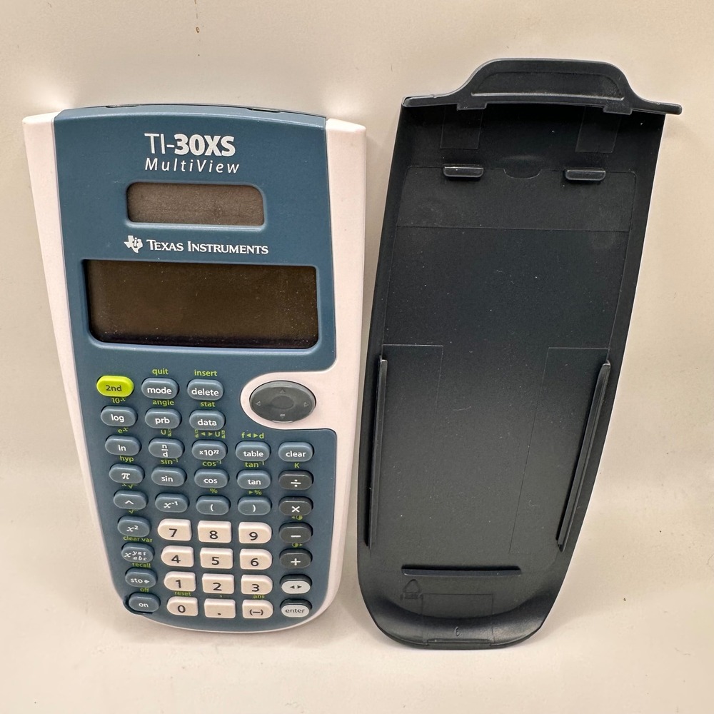 Texas Instruments TI-30XS MultiView Scientific Calculator Blue White‎ with Cover